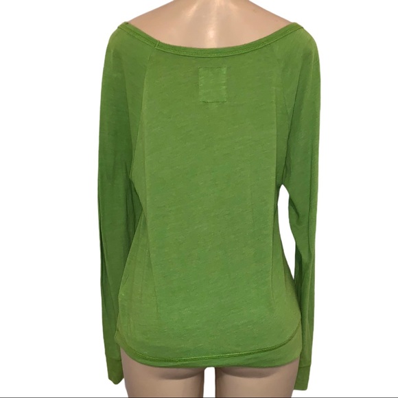 Hollister Co. Gilly Hicks Long Sleeve Kermit Kelly Green Sweater Top - Picture 4 of 12